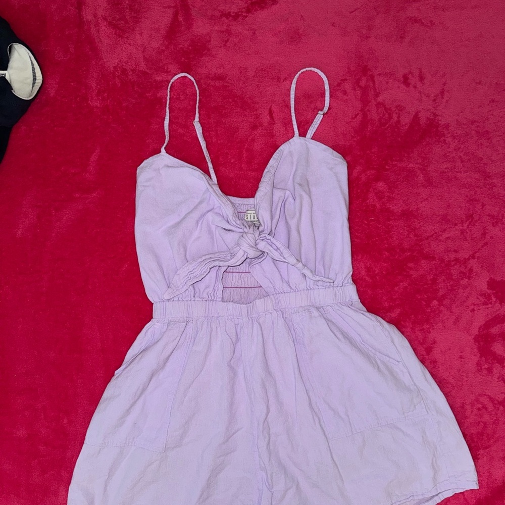 Lavender Jumpsuit with Spaghetti Straps
